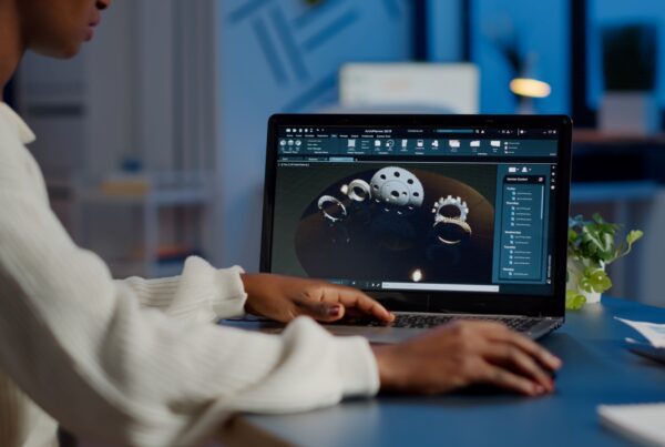 CAD Designer working on prototype for an explainer video